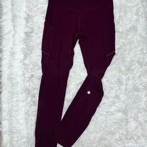 Chic Burgundy Lululemon Leggings